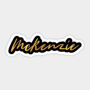 Mckenzie Name Hand Lettering in Faux Gold Letters Sticker